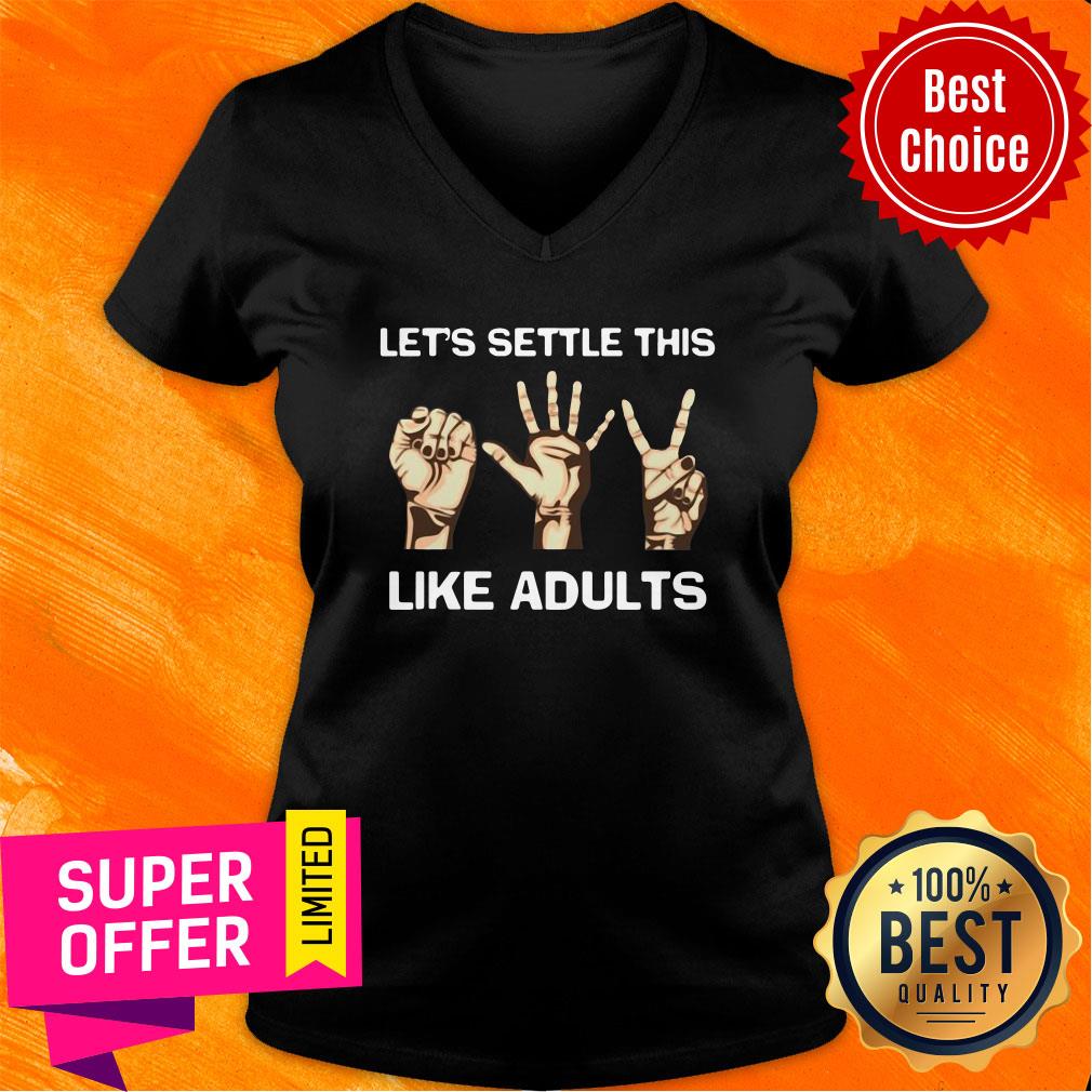 Awesome Hand Language Let’s Settle This Like Adults Shirt
