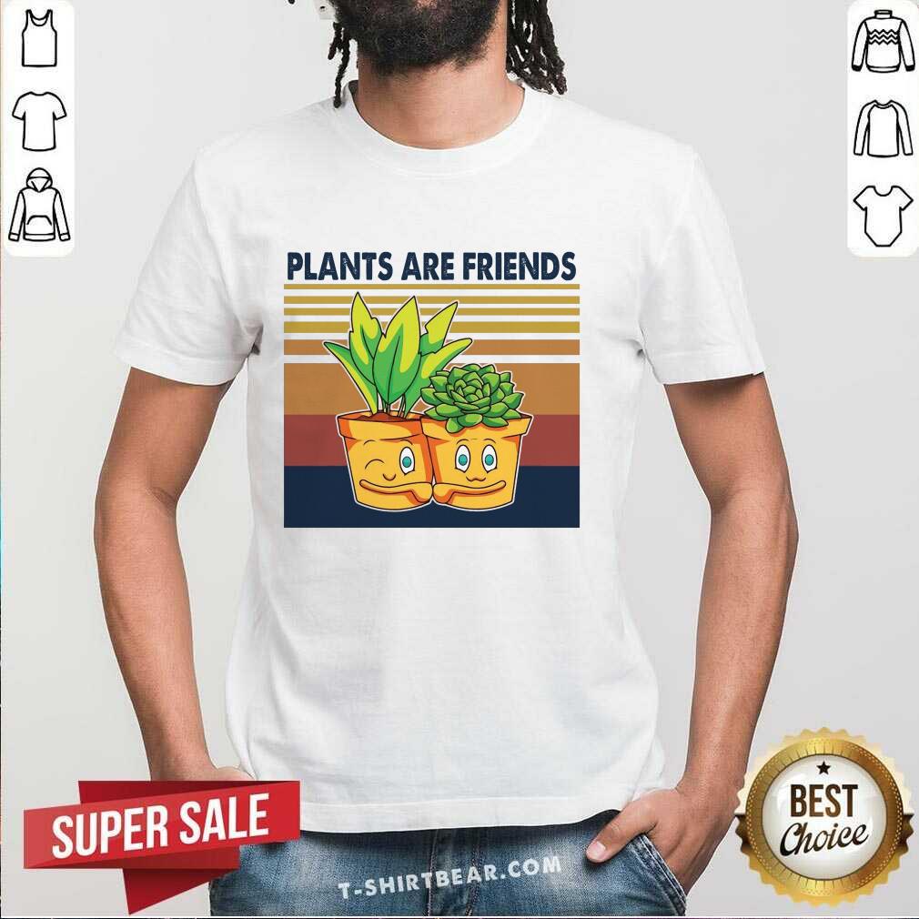 Awesome Plants Are Friends Vintage Retro Shirt