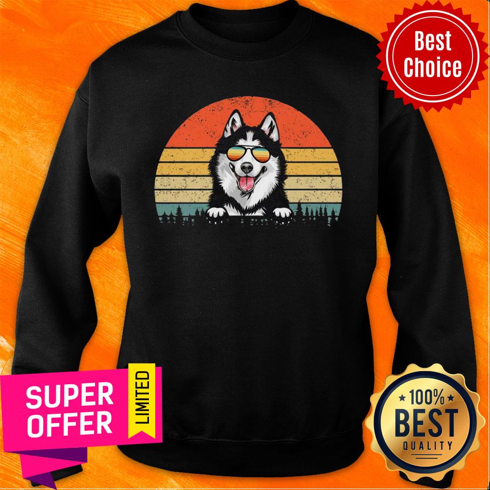 Awesome Sunset Husky Vintage Shirt