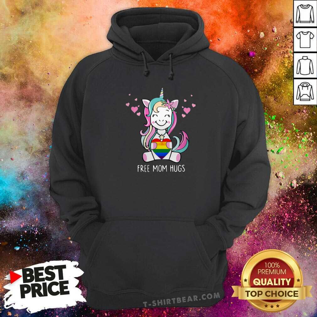 Awesome Unicorn Free Mom Hugs LGBT Heart Shirt