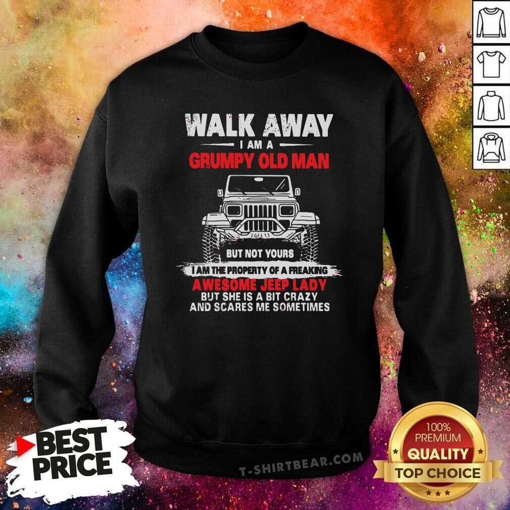 Awesome Walk Away I Am A Grumpy Old Man Jeep Shirt