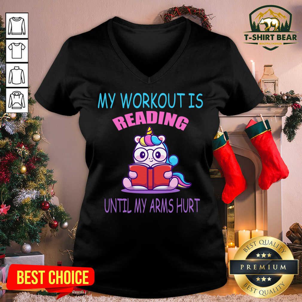 Beautiful Unicorn My Workout Is Reading Until My Arm Hurt Shirt