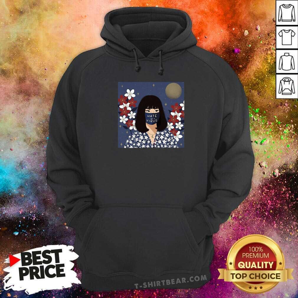 Beautiful Women Hime Cut Hate Is Virus Shirt