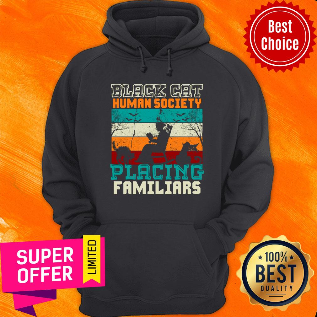 Black Cat Human Society Placing Familiar Vintage Shirt