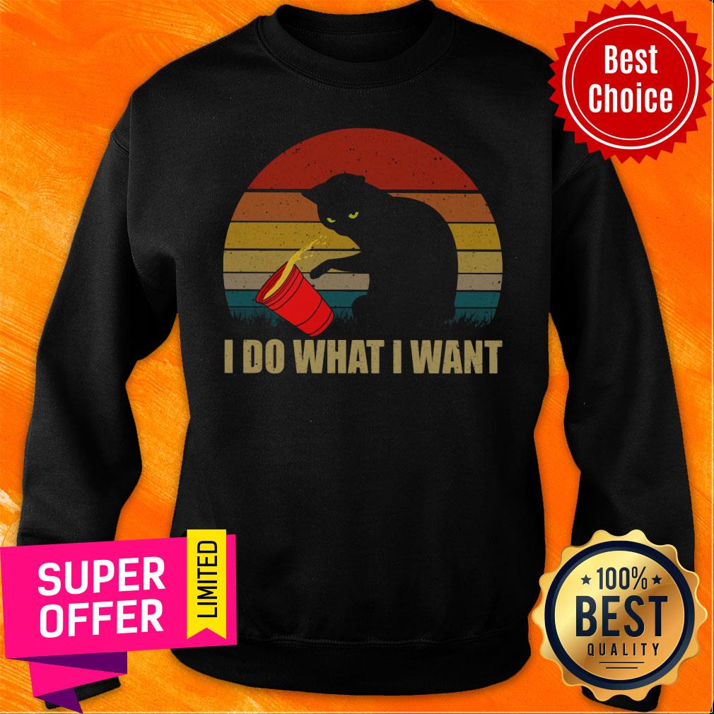 Black Cat I Do What I Want Vintage Shirt