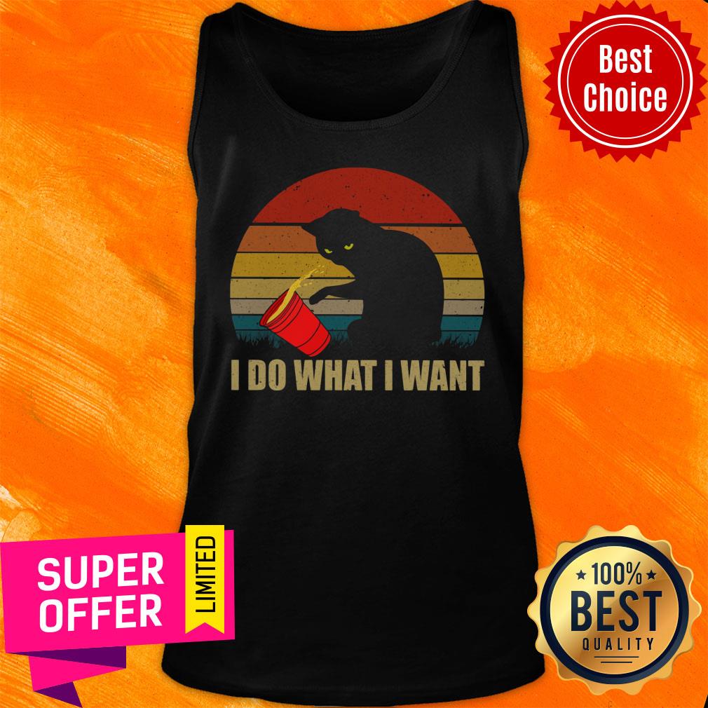 Black Cat I Do What I Want Vintage Shirt