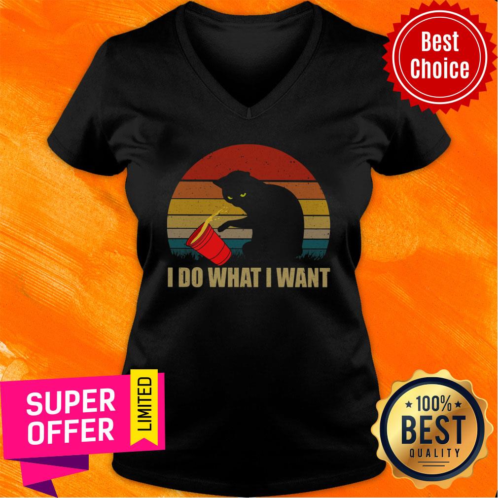 Black Cat I Do What I Want Vintage Shirt