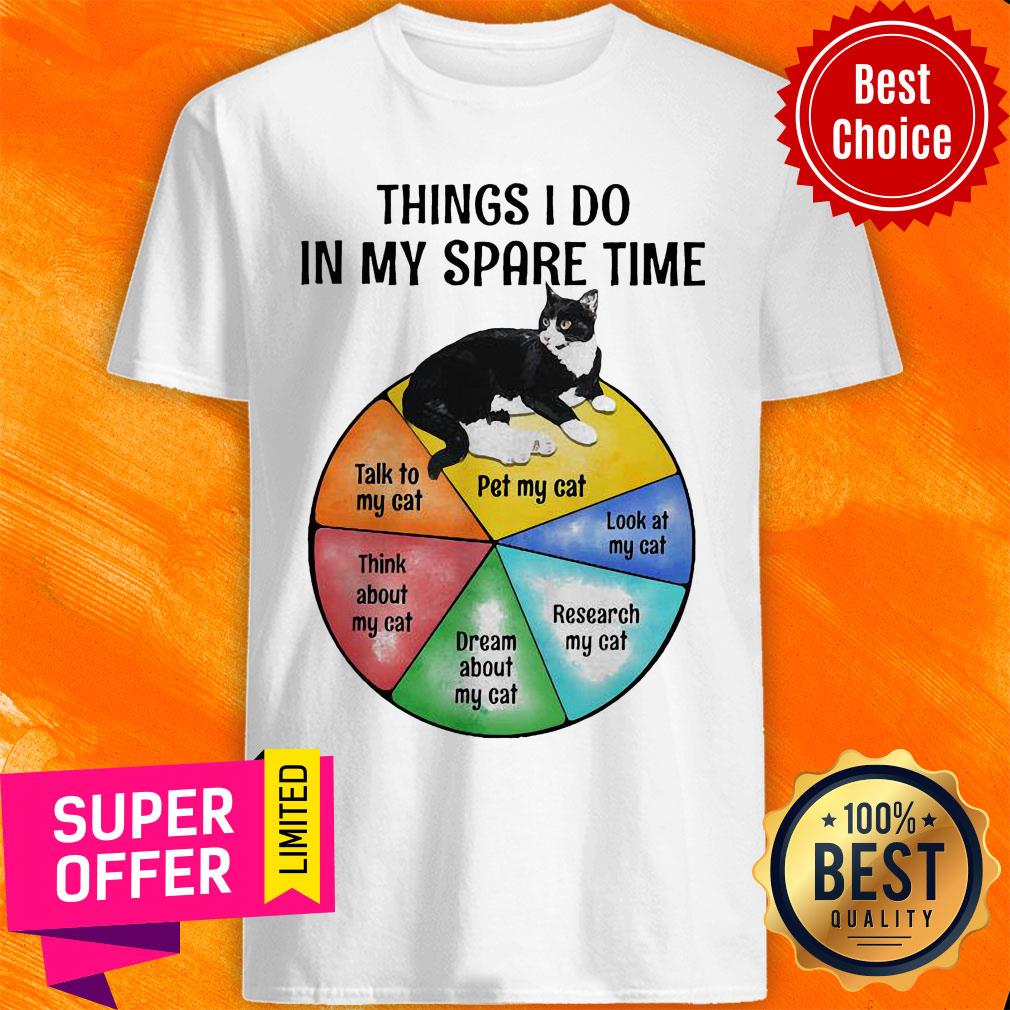 Black Cat Things I Do In My Spare Time Shirt