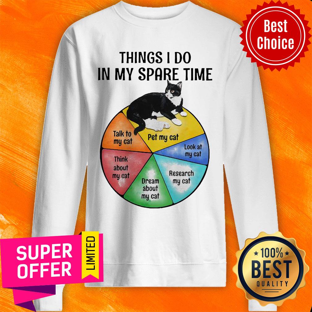 Black Cat Things I Do In My Spare Time Shirt