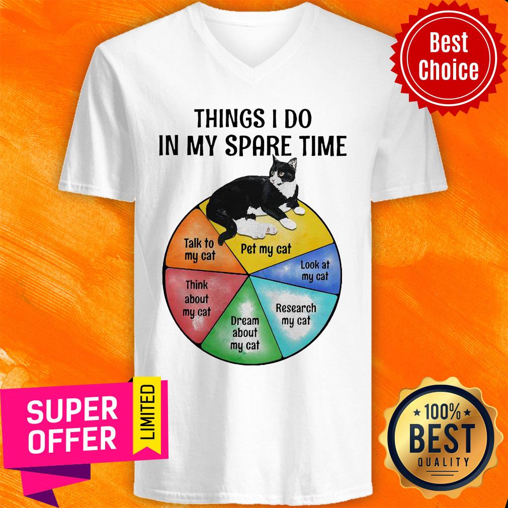 Black Cat Things I Do In My Spare Time Shirt