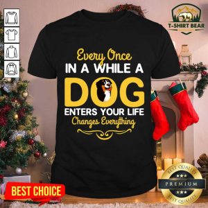 Nice Every Once In A While A Bernese Mountain Dog Enters Your Life Changes Everything Shirt