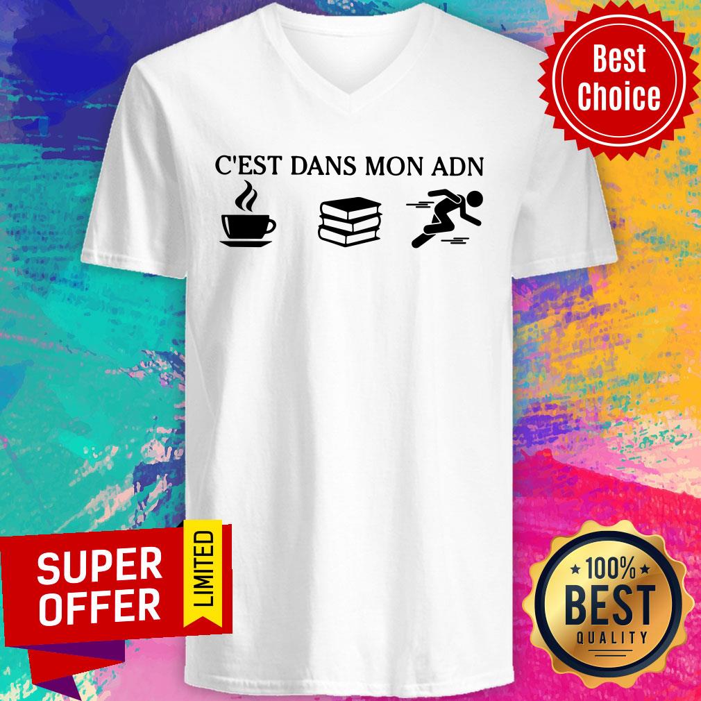 C'est Dans Mon ADN Coffee Book Running Shirt