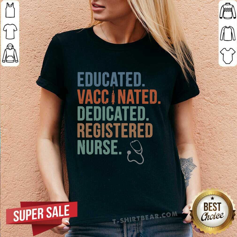Cheated Education Vaccinated 3 Dedicated Registered Nurse Shirt