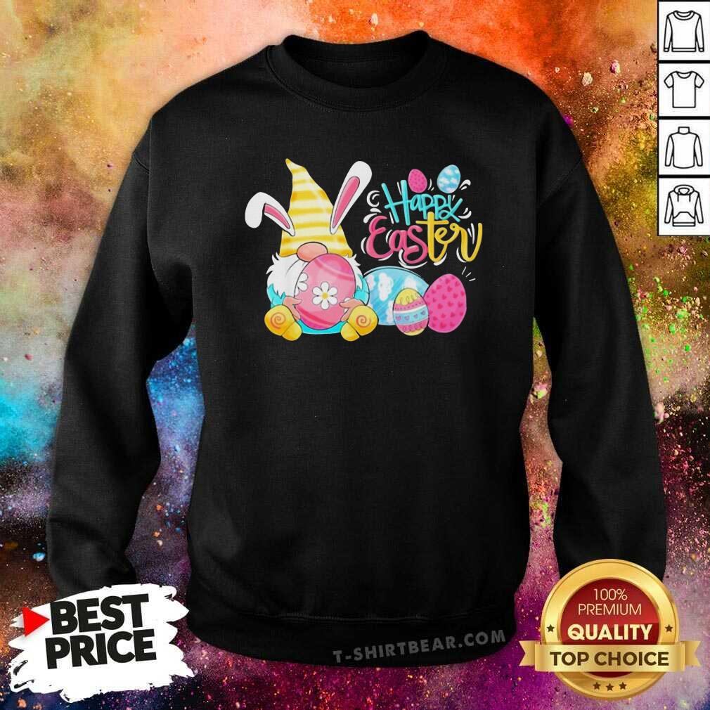 Colorful Bunny Gnome Rabbit Happy Eggs Shirt