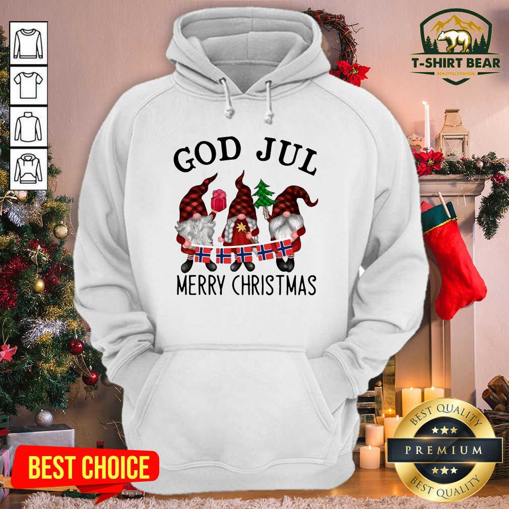 Colorful Gnomes God Jul Merry Christmas Shirt