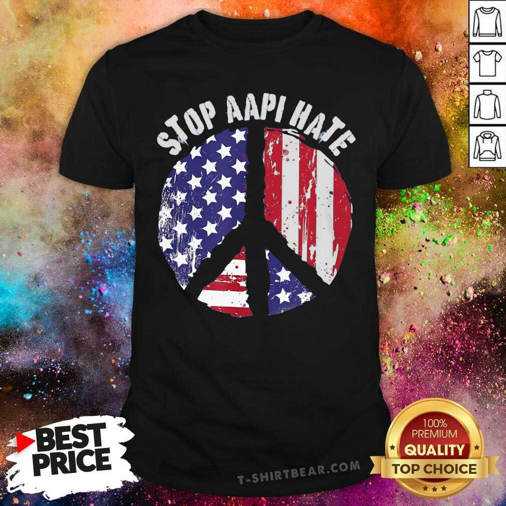 Cool Stop AAPI Hate America Flag Cake Shirt