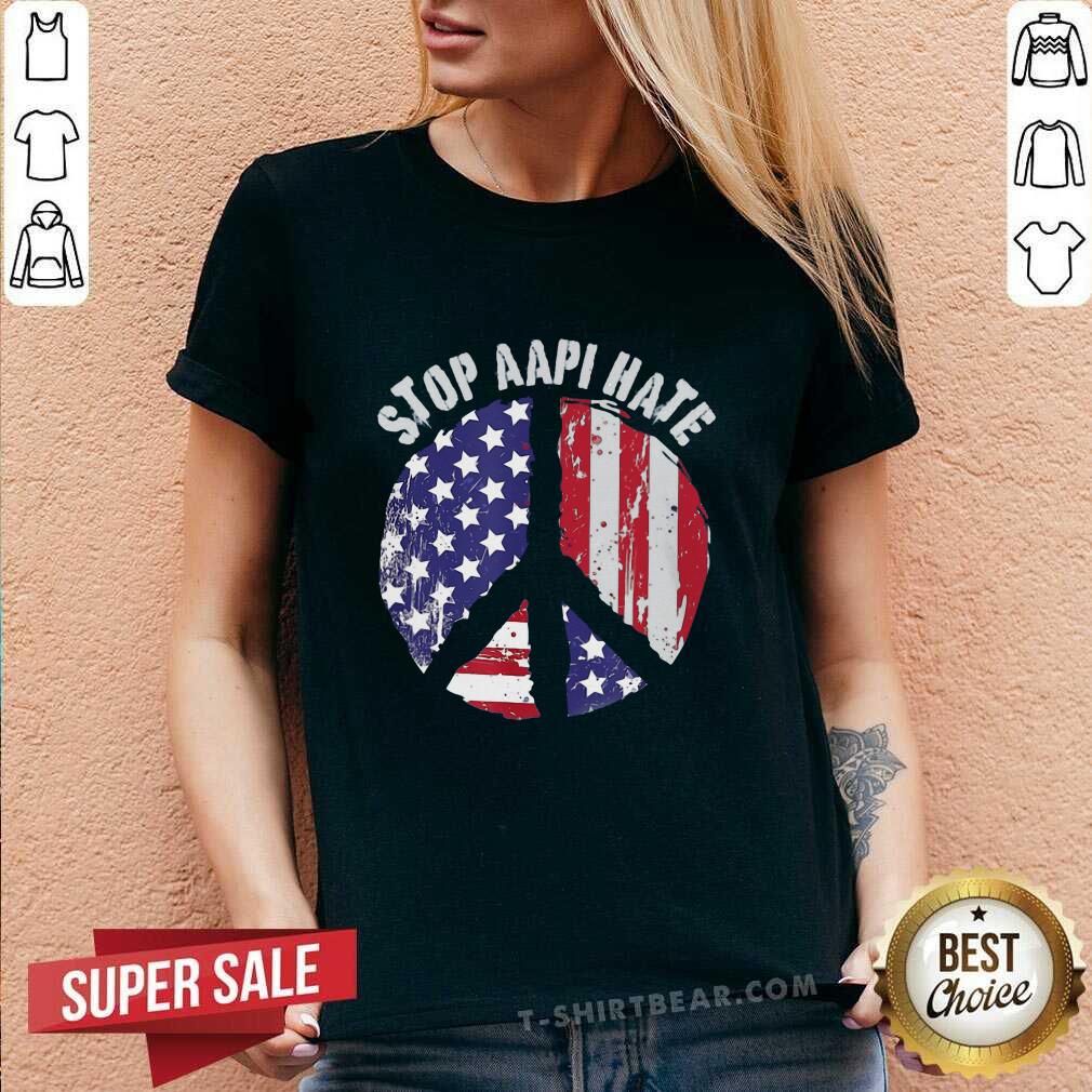 Cool Stop AAPI Hate America Flag Cake Shirt