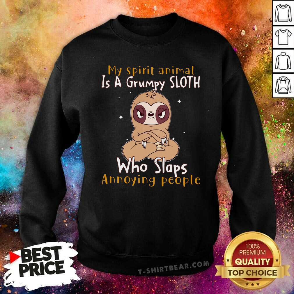 Cute My Spirit Animal Is A Grumpy Sloth Who Slaps Annoying People Shirt