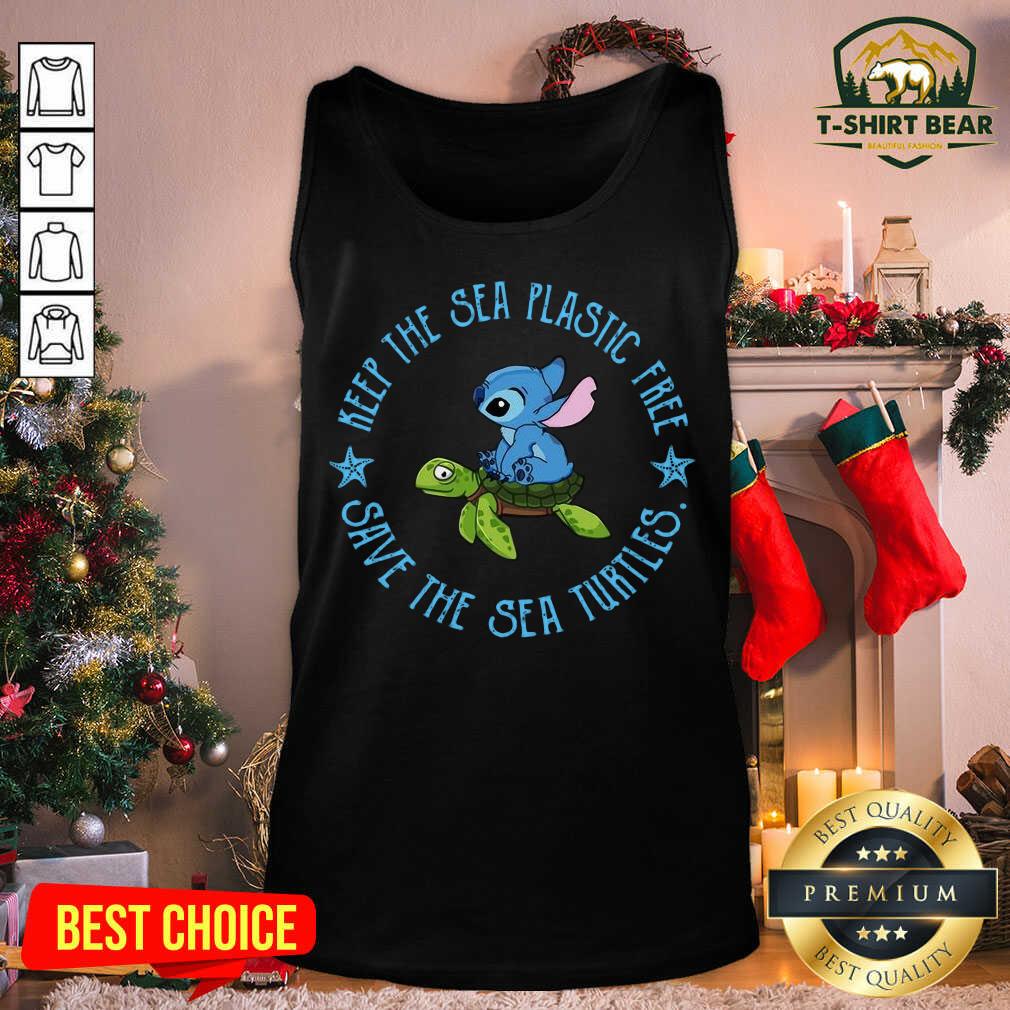 Cute Stitch And Turtle Keep The Sea Plastic Free Save The Sea Turtles Shirt