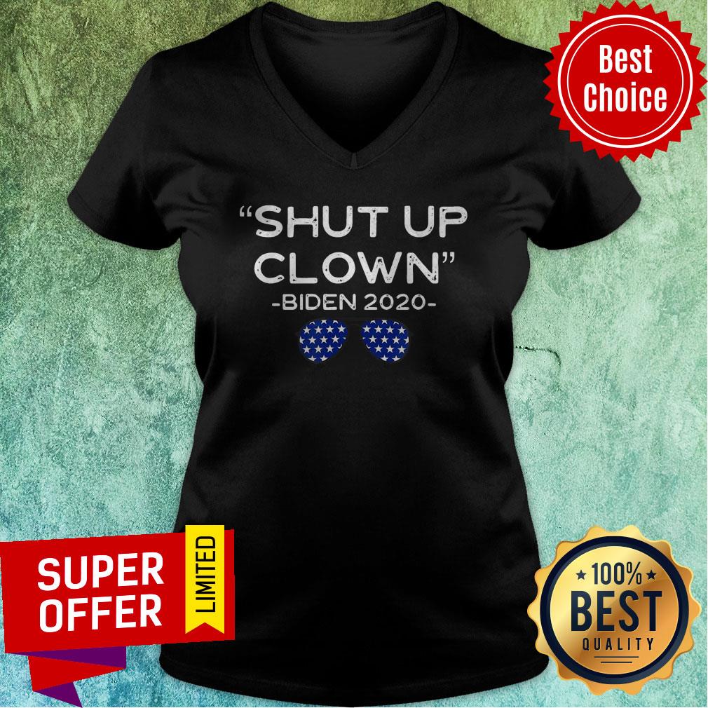 Shut Up Clown Joe Biden Kamala Harris Debate Quote Protest Glass Shirt