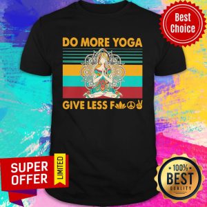 Do More Yoga Give Less Fuck Vintage Retro Shirt