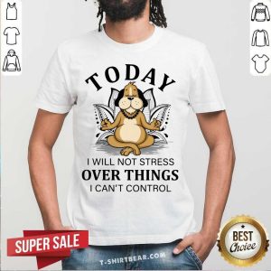Today I Will Not Stress Over Things I Can Not Control Dog Yoga Shirt