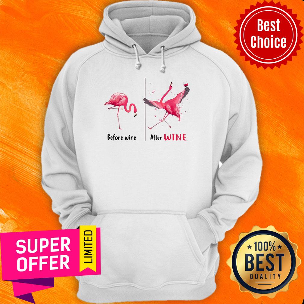 Funny Flamingo Wine Before Wine Shirt
