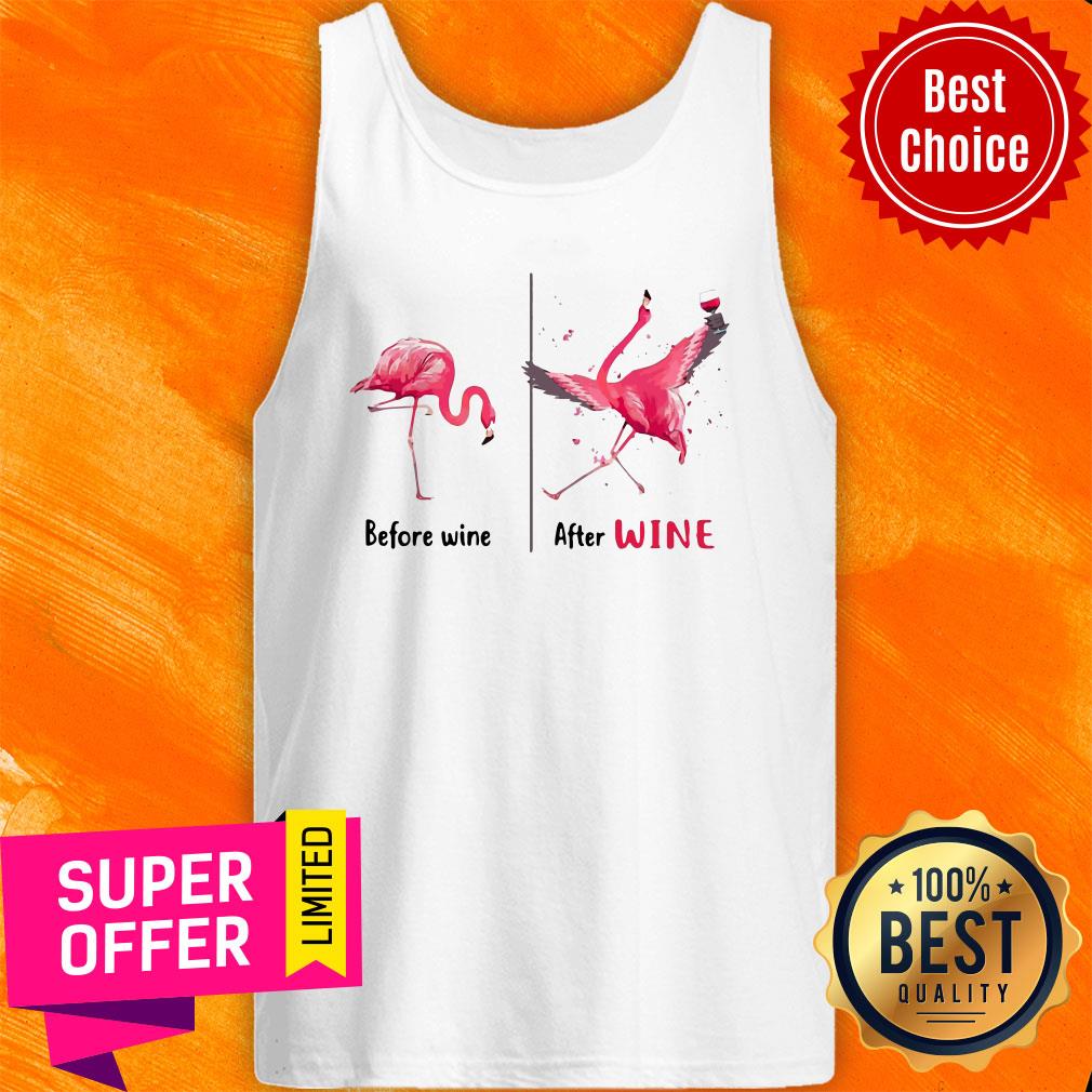 Funny Flamingo Wine Before Wine Shirt