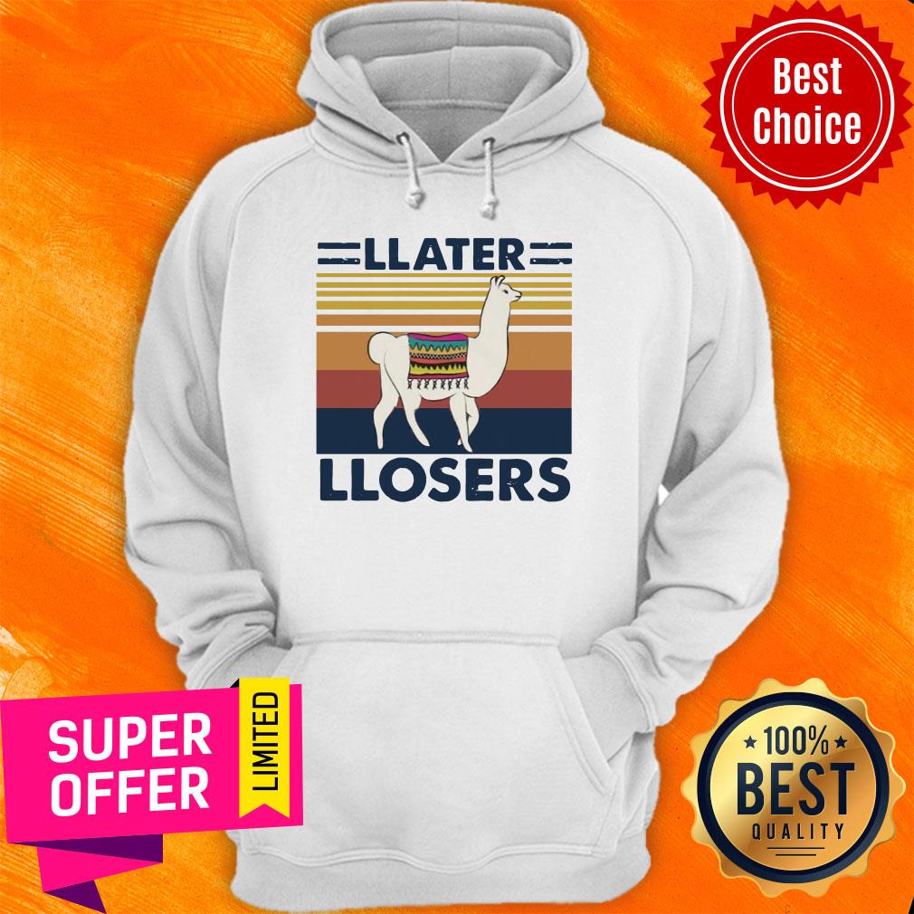 Funny Lama Later Losers Vintage Retro Shirt
