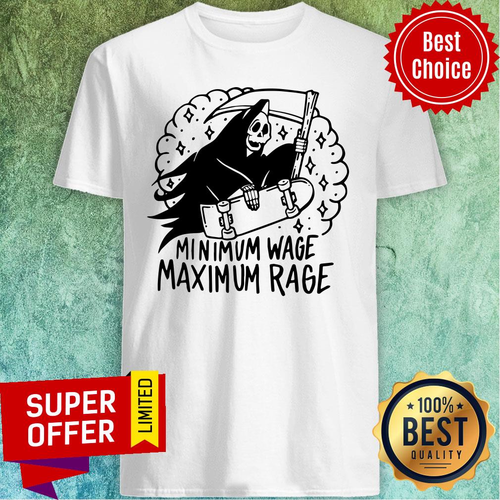 Funny Minimum Wage Maximum Rage Ringer Shirt