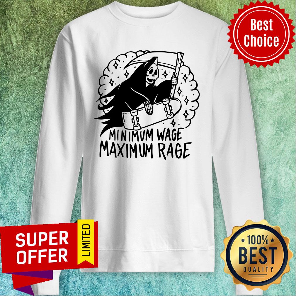 Funny Minimum Wage Maximum Rage Ringer Shirt