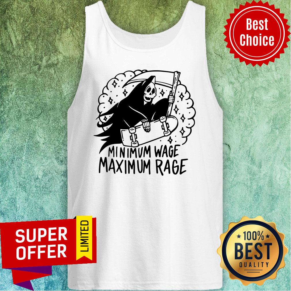 Funny Minimum Wage Maximum Rage Ringer Shirt