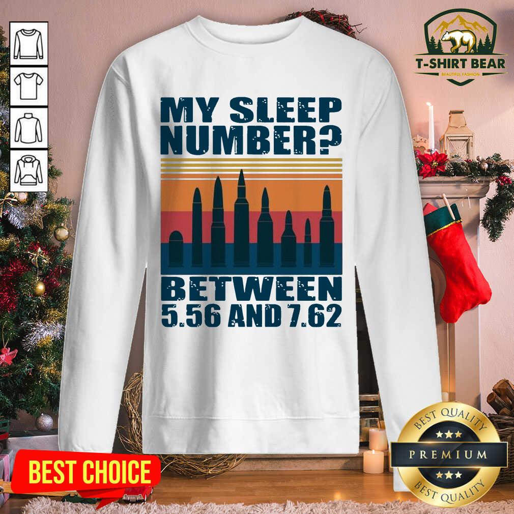 Funny My Sleep Number Between 5.56 And 7.62 Bullet Vintage Retro Shirt