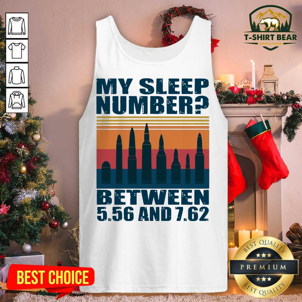 Funny My Sleep Number Between 5.56 And 7.62 Bullet Vintage Retro Shirt