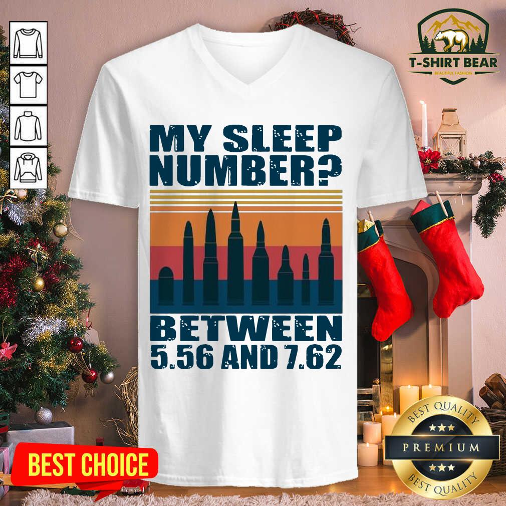 Funny My Sleep Number Between 5.56 And 7.62 Bullet Vintage Retro Shirt