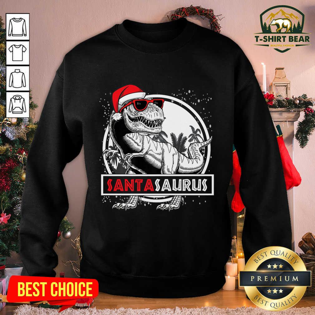 Funny Santasaurus Dinosaur Christmas Shirt