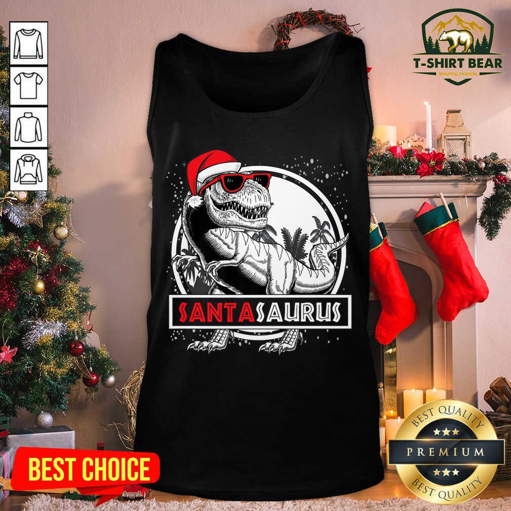 Funny Santasaurus Dinosaur Christmas Shirt