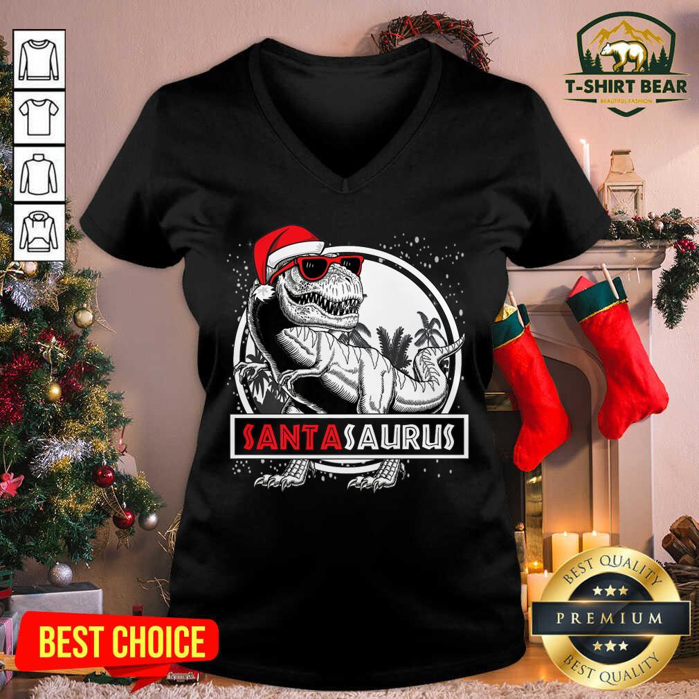 Funny Santasaurus Dinosaur Christmas Shirt