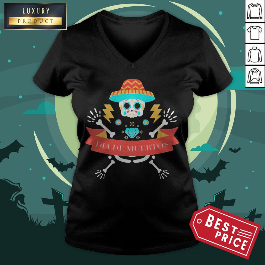 Funny Skeleton Happy Dia De Muertos Day Dead Halloween Shirt