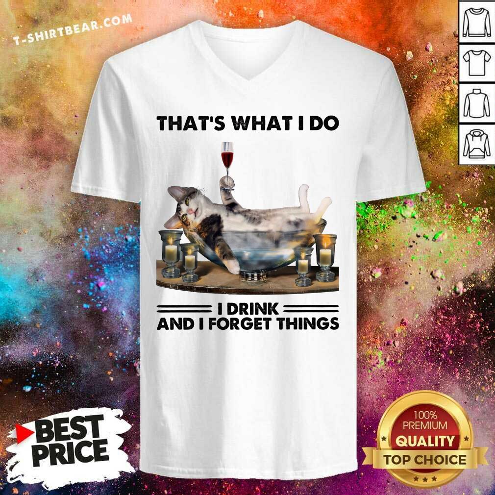 Funny That Is What I Do I Drink And I Forget Things Cat Shirt