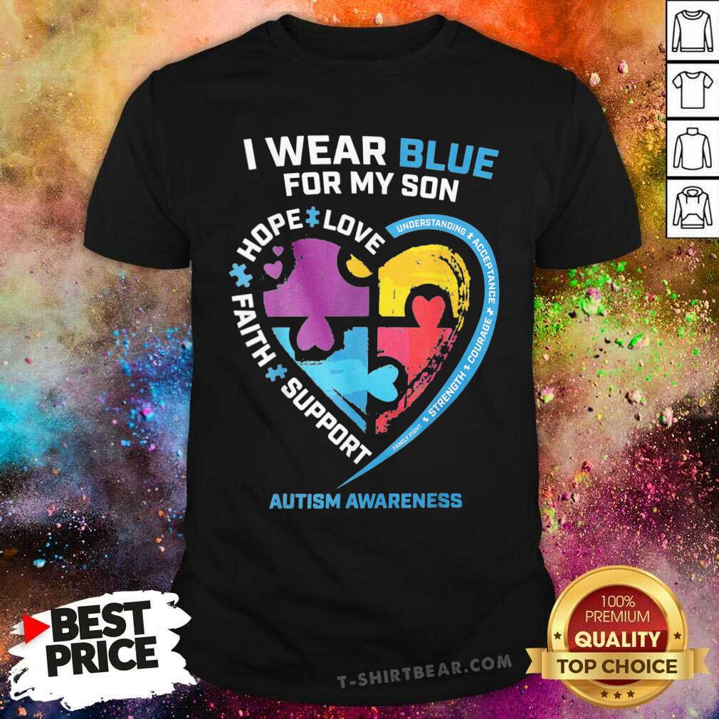 Good I Wear Blue For My Sister Gifts Brother Men Autism Awareness Shirt