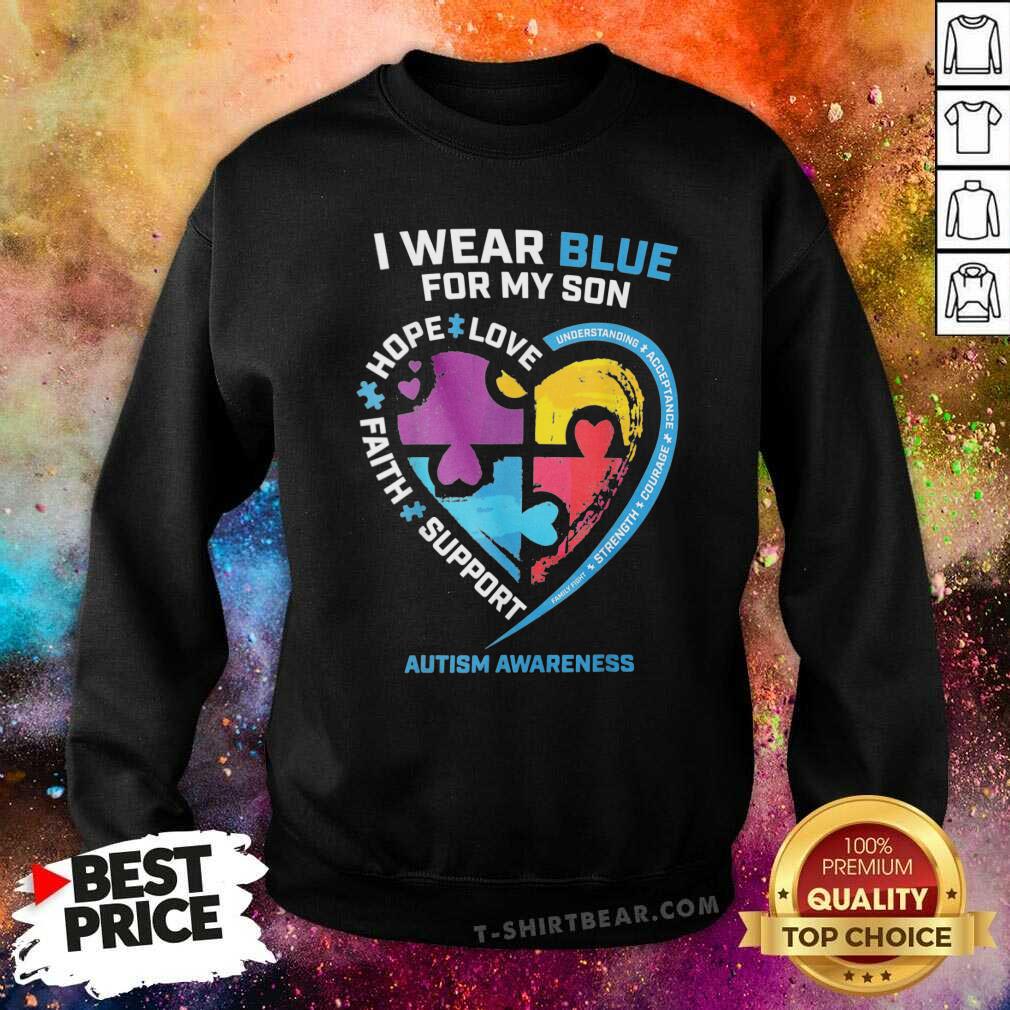 Good I Wear Blue For My Sister Gifts Brother Men Autism Awareness Shirt