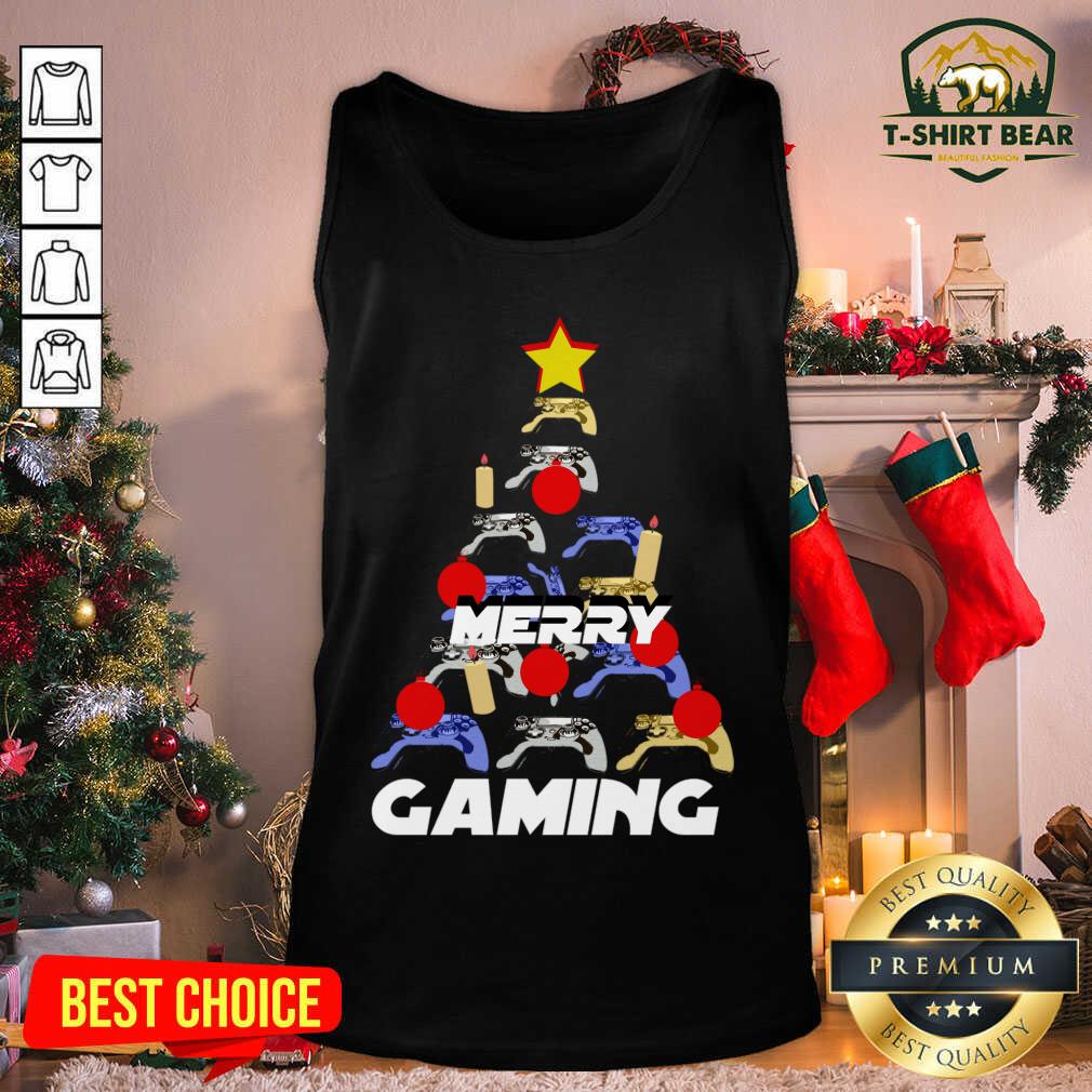 Grateful Christmas Tree For Gamer Mery Gaming Shirt