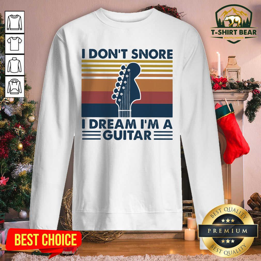 Grateful I Don’t Snore I Dream I’m A Guitar Vintage Retro Shirt