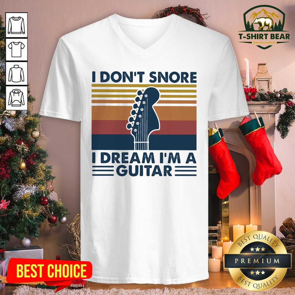 Grateful I Don’t Snore I Dream I’m A Guitar Vintage Retro Shirt