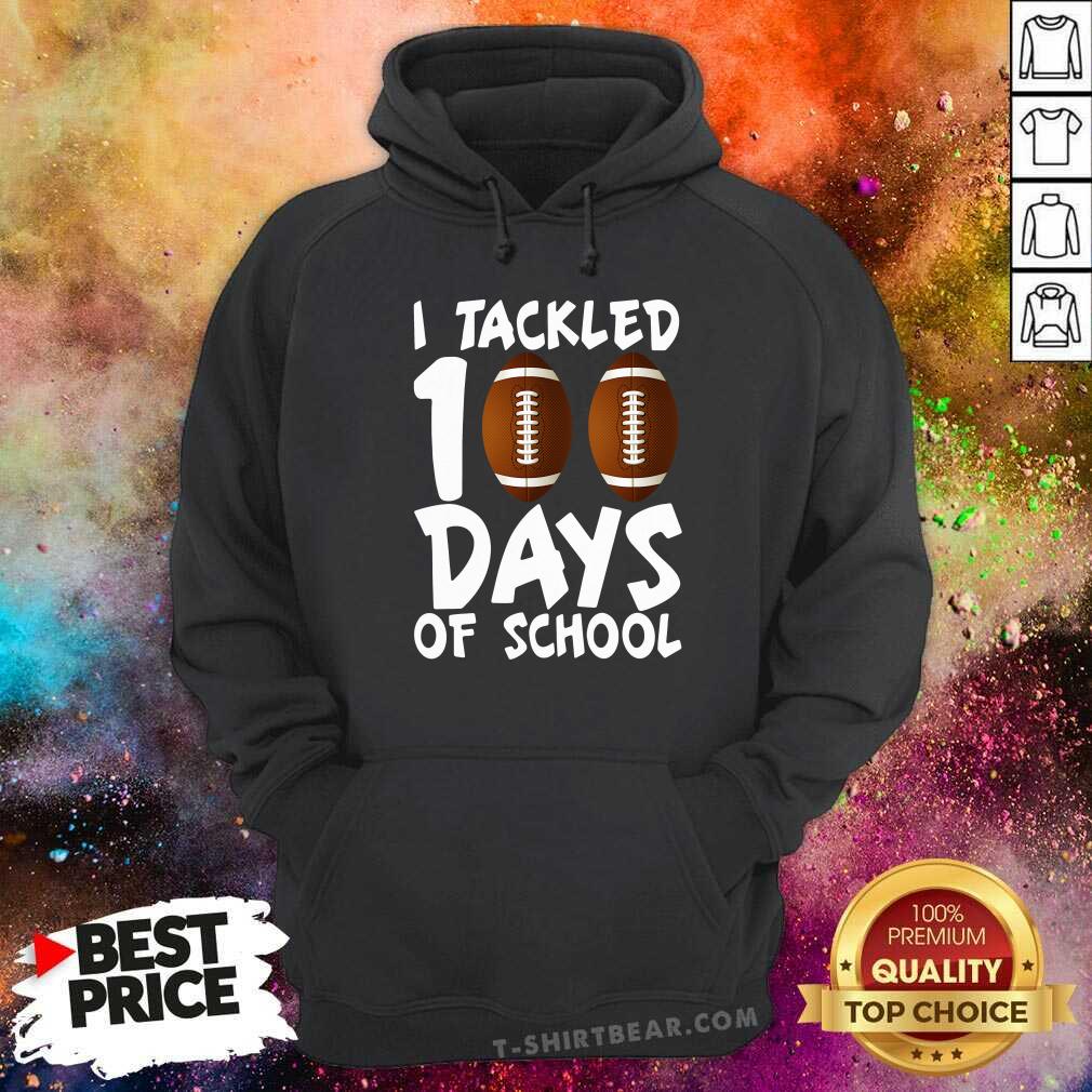Great I Tackled 100 Days Of School Football Shirt