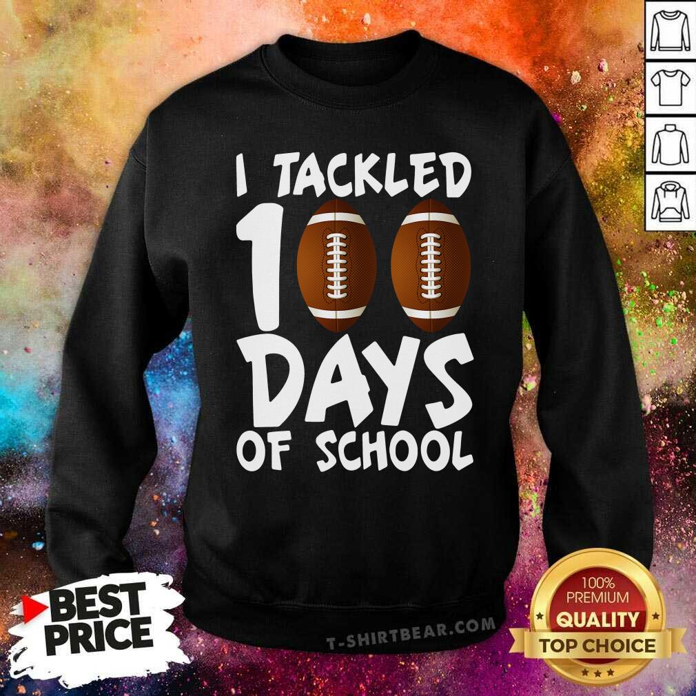 Great I Tackled 100 Days Of School Football Shirt