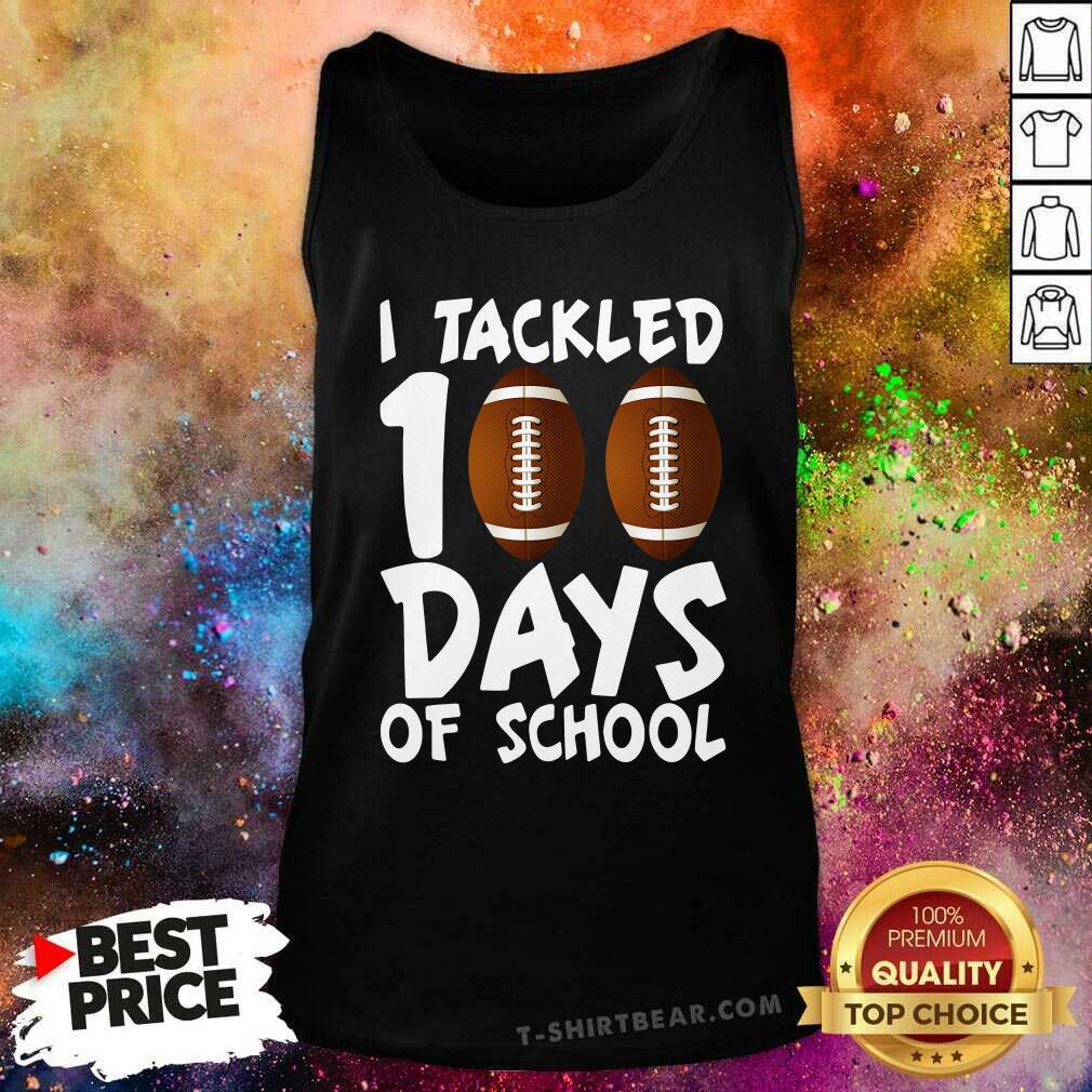Great I Tackled 100 Days Of School Football Shirt