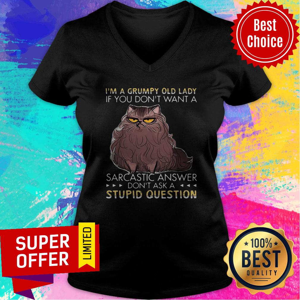 Grumpy Cat I’m A Grumpy Old Lady Don’t Ask A Stupid Question Shirt