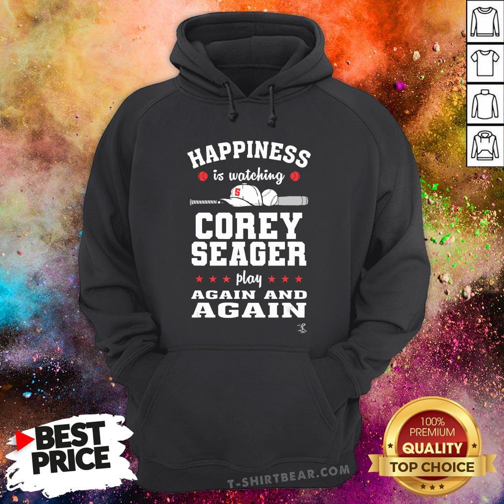 Top Happiness Is Watching Corey Seager Play Again And Again Shirt